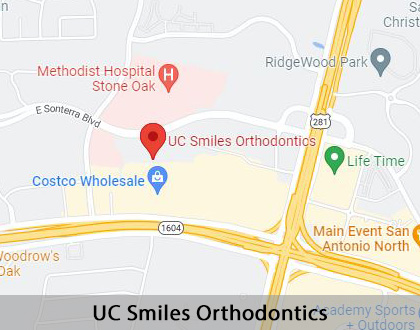 Map image for Orthodontist in San Antonio, TX